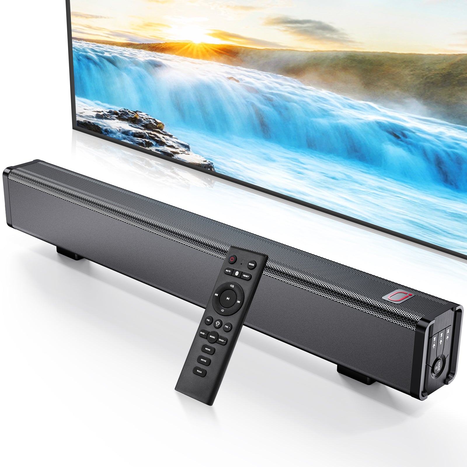 JYX H7 31.5In Soundbar for TV & 3D Surround Sound Bar for TV with Subwoofer & Wall Mountable